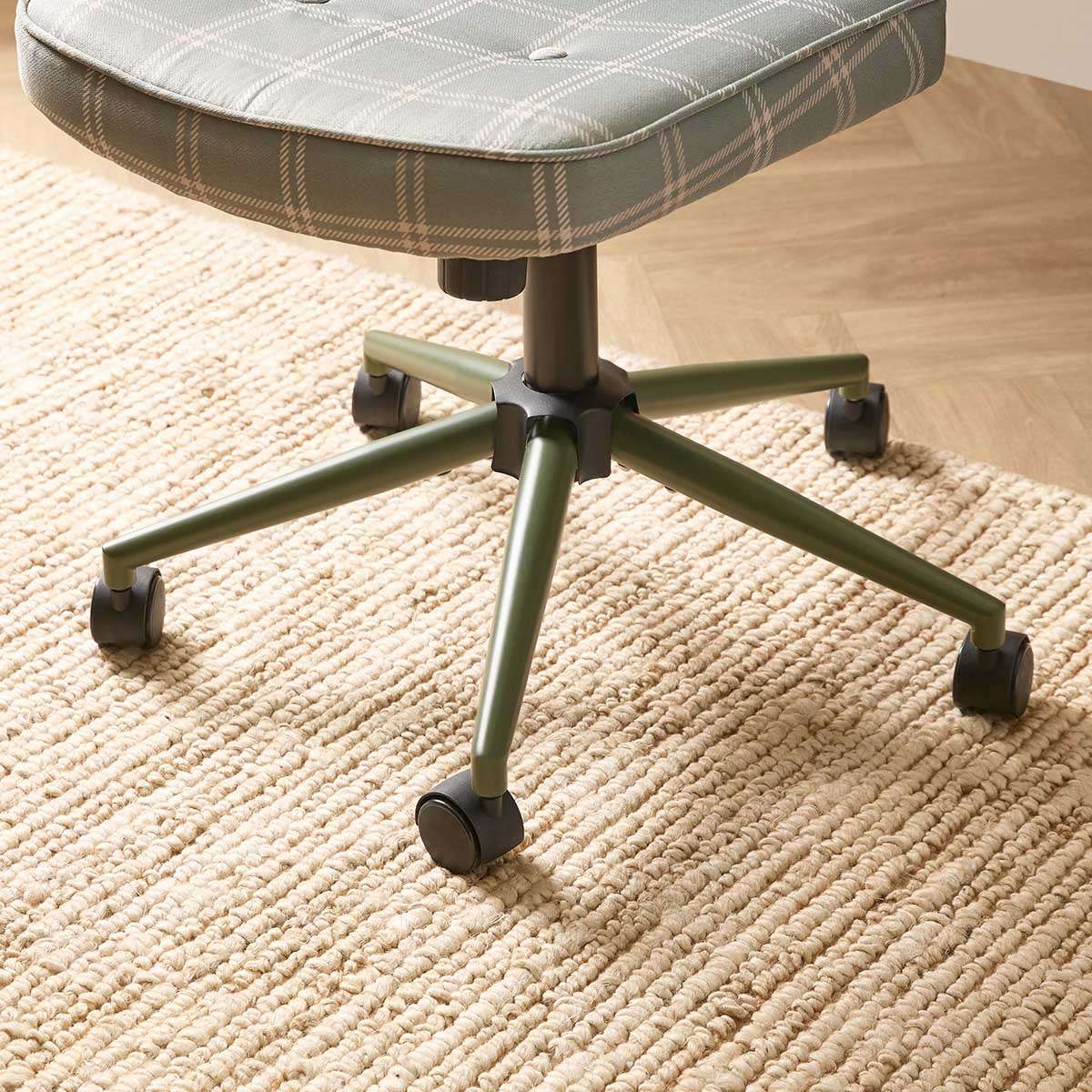 Morty Desk Chair - Khaki Plaid