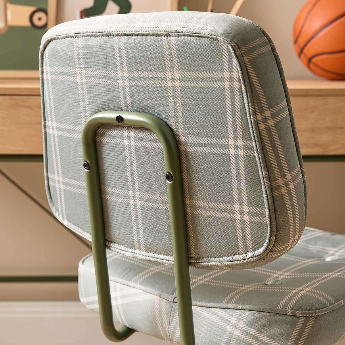 Morty Desk Chair - Khaki Plaid