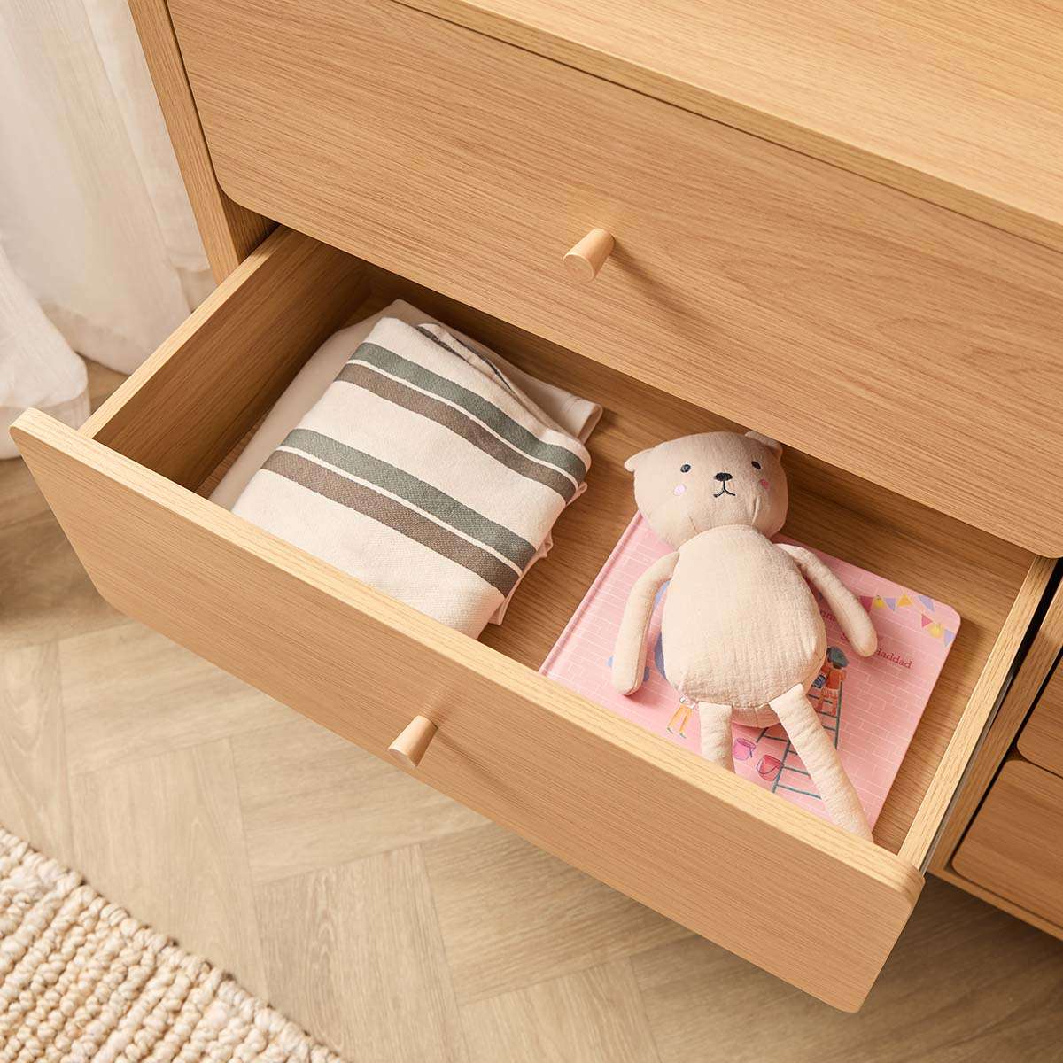 Ollie Six Drawer - Natural