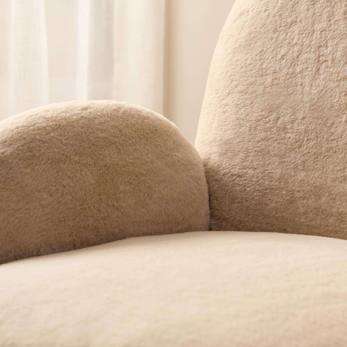 Teddy Bear Swivel Chair - Cream