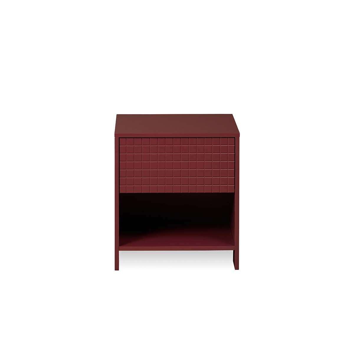 Drew Checkerboard Bedside Table - Shiraz