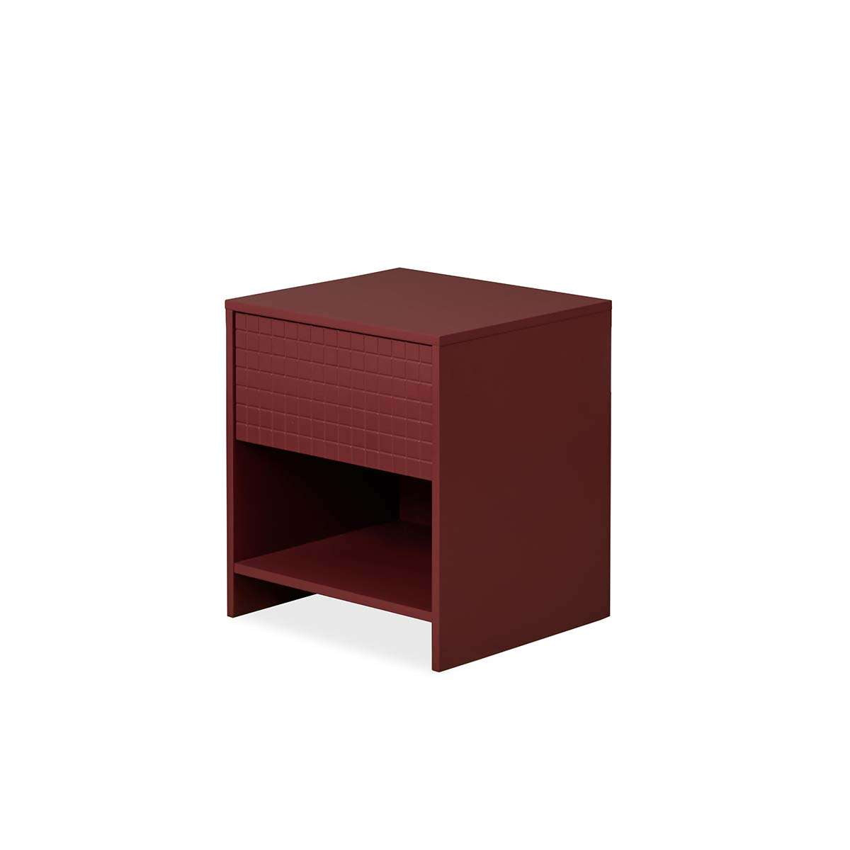 Drew Checkerboard Bedside Table - Shiraz