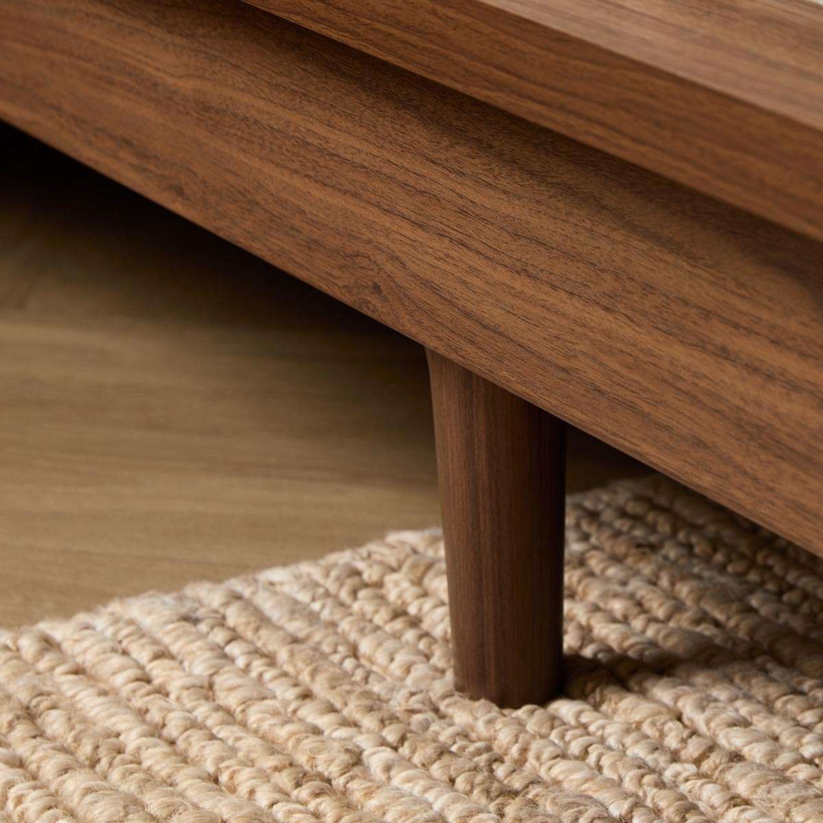Queen Bed Base - Walnut