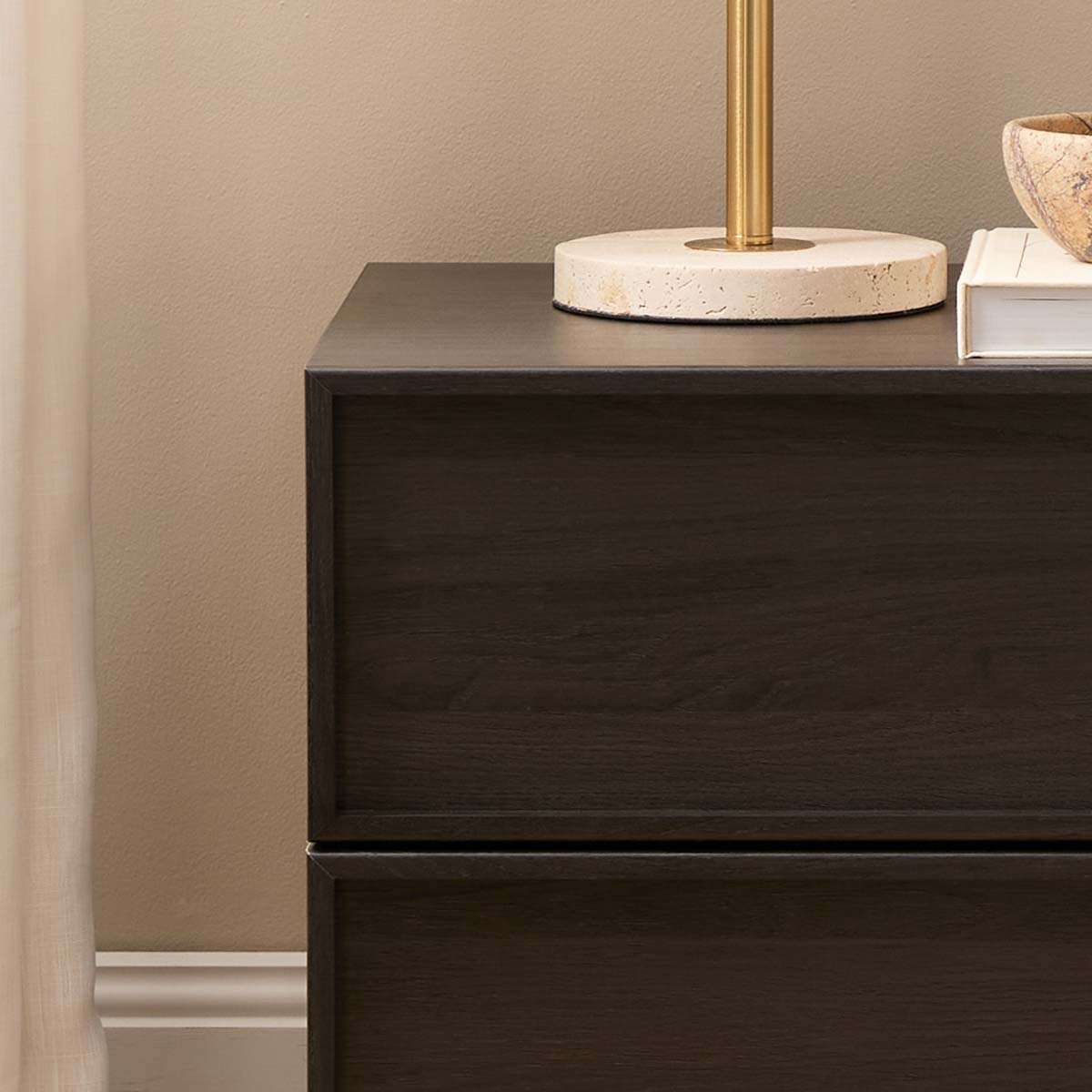 Osaka Bedside Table - Textured Black