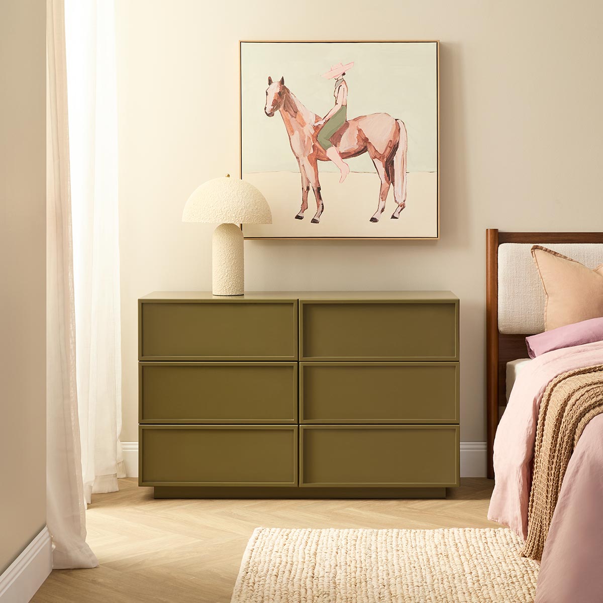 Osaka Six Drawer - Olive