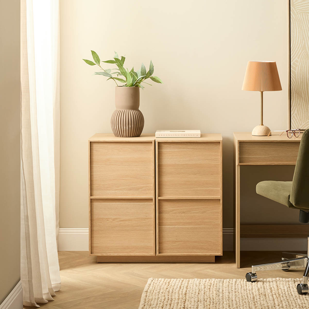 Osaka Two Door Cabinet - Natural | Mocka