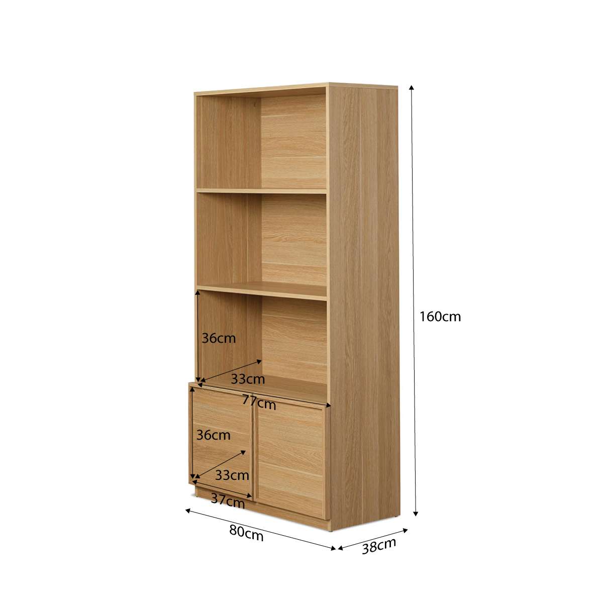 Osaka Bookcase - Natural
