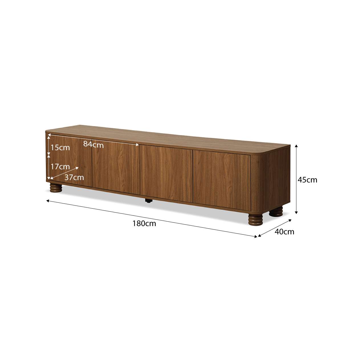 Ziggy Entertainment Unit - Walnut