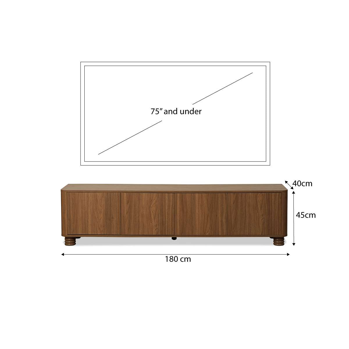Ziggy Entertainment Unit - Walnut