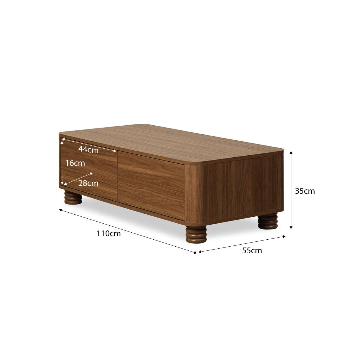 Ziggy Coffee Table - Walnut