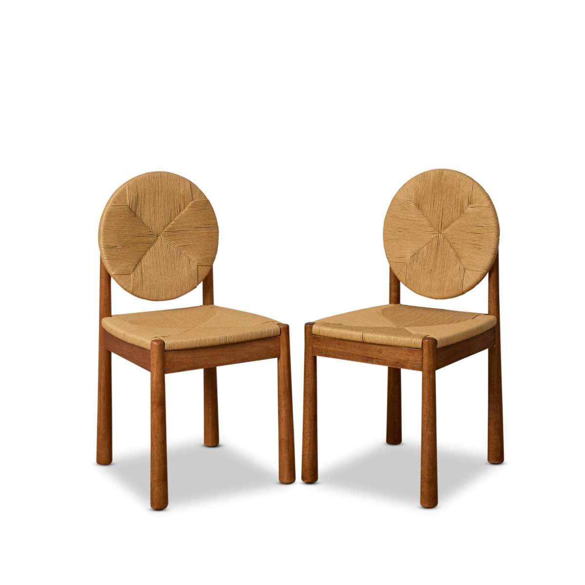 Marbella Woven Dining Chair - Set of Two - Natural