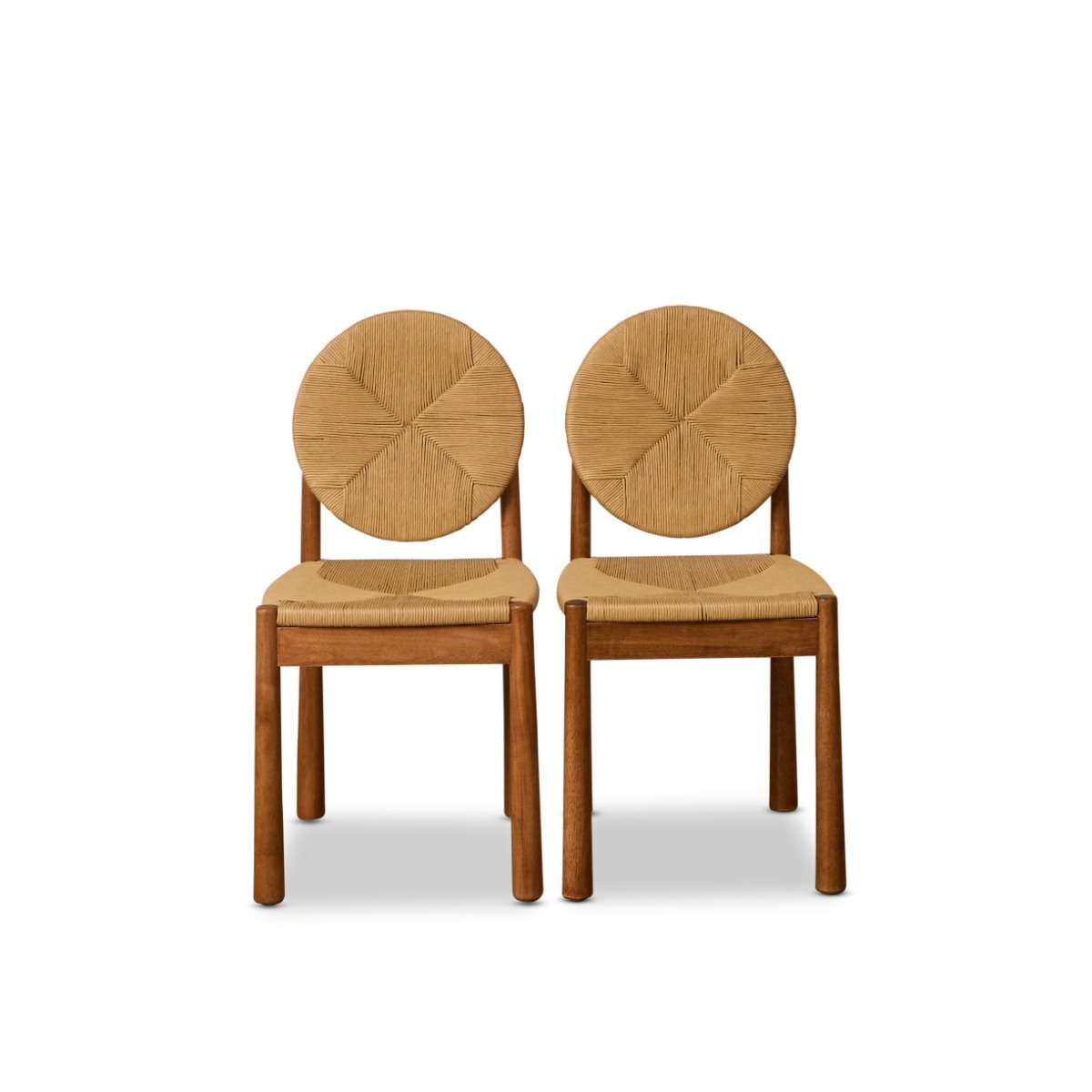 Marbella Woven Dining Chair - Set of Two - Natural