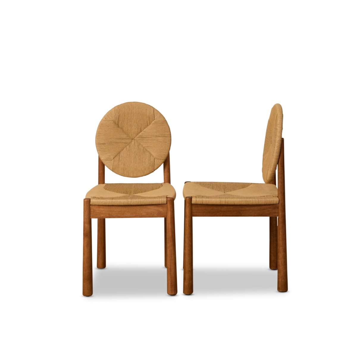 Marbella Woven Dining Chair - Set of Two - Natural