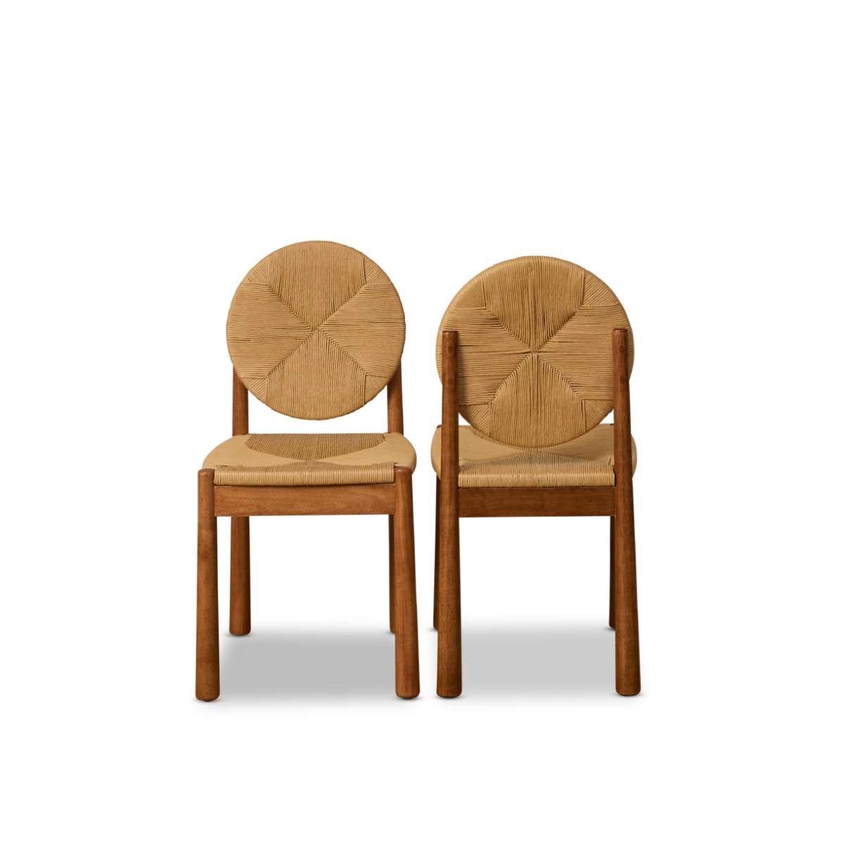 Marbella Woven Dining Chair - Set of Two - Natural