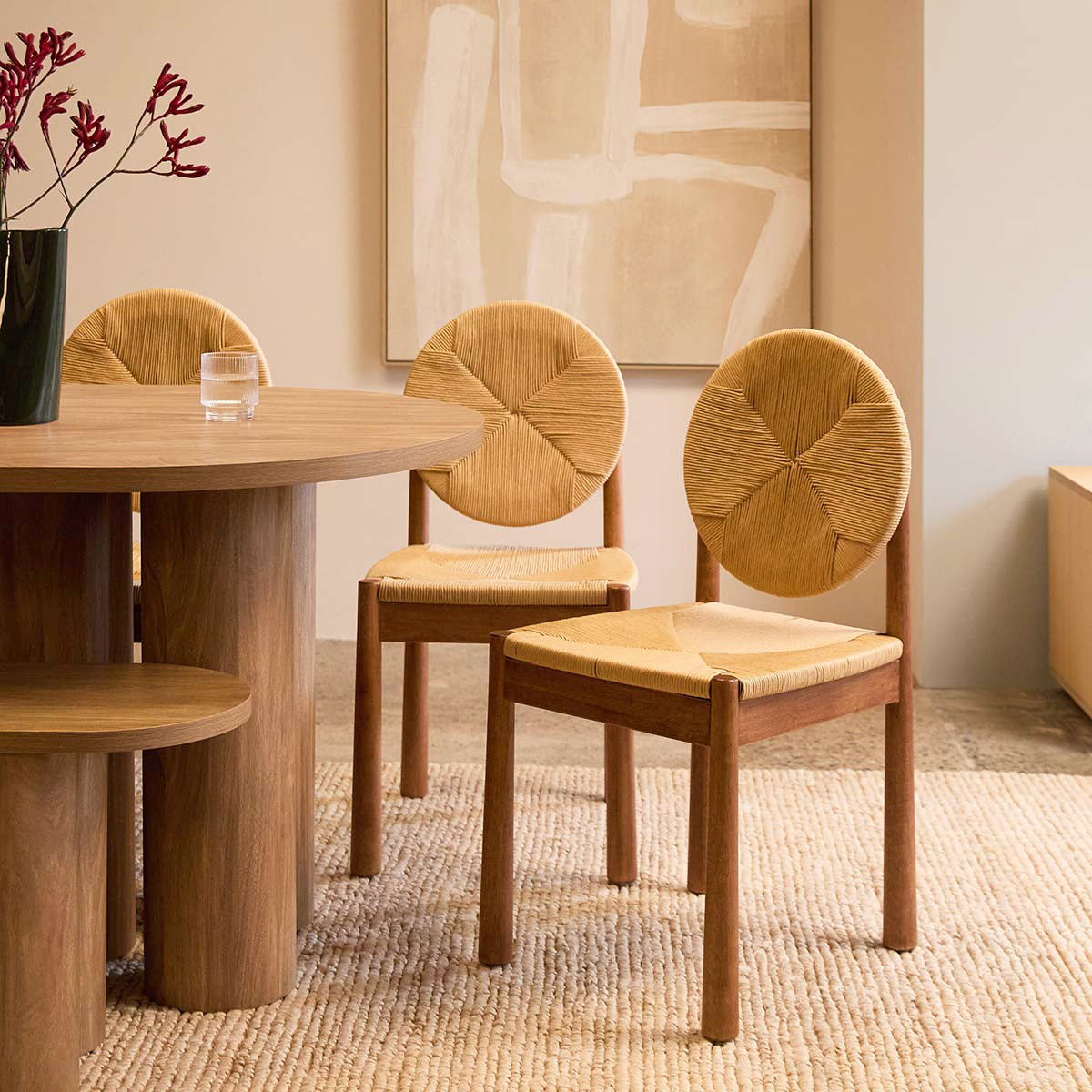 Marbella Woven Dining Chair - Set of Two - Natural