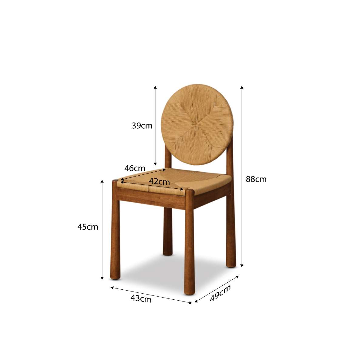 Marbella Woven Dining Chair - Set of Two - Natural