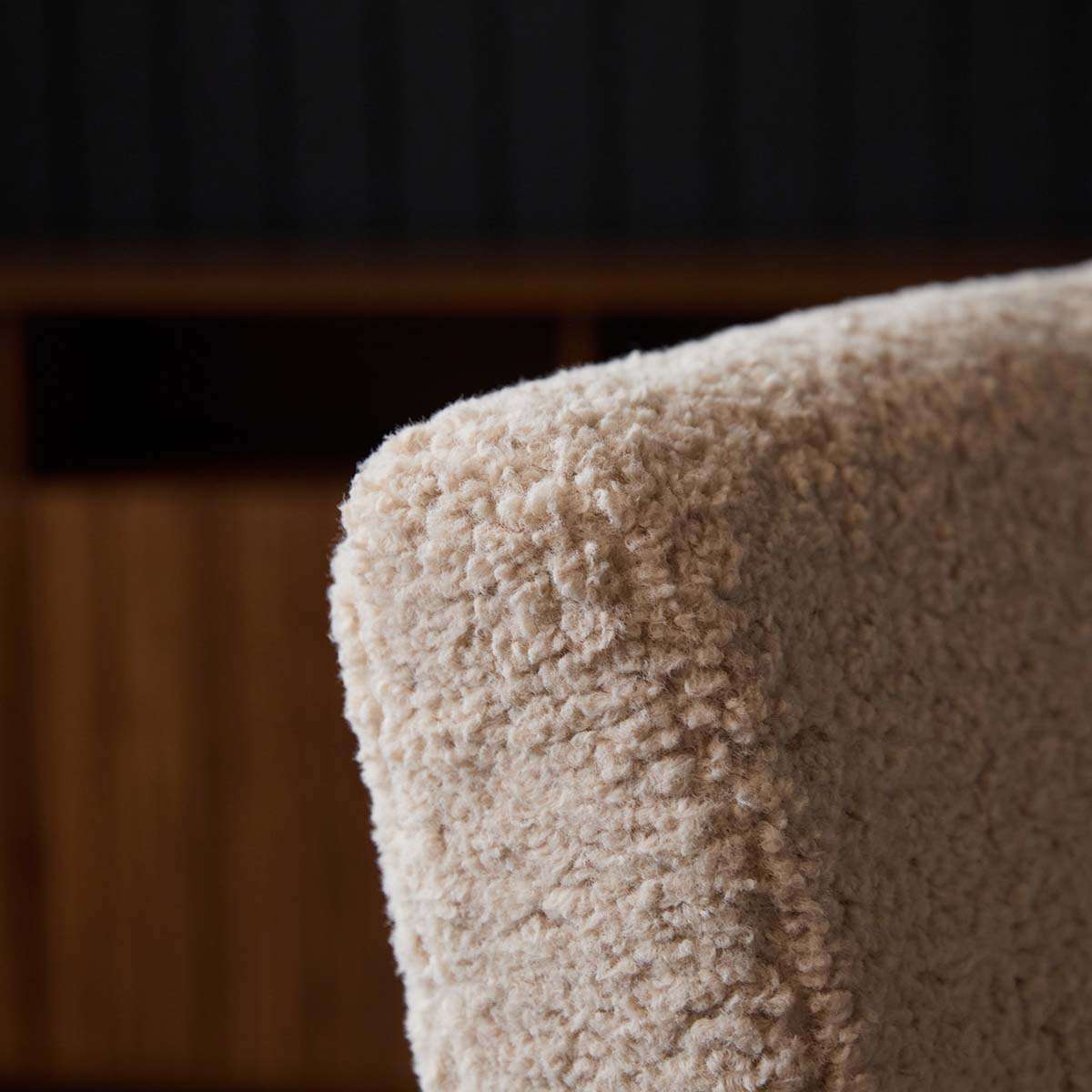Ray Teddy Occasional Chair - Beige/Walnut