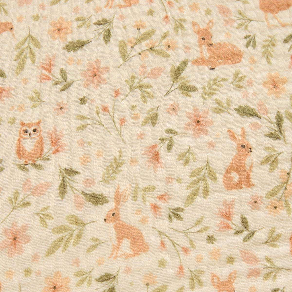 Organic Cotton Cot Sheet  - Bush Walk