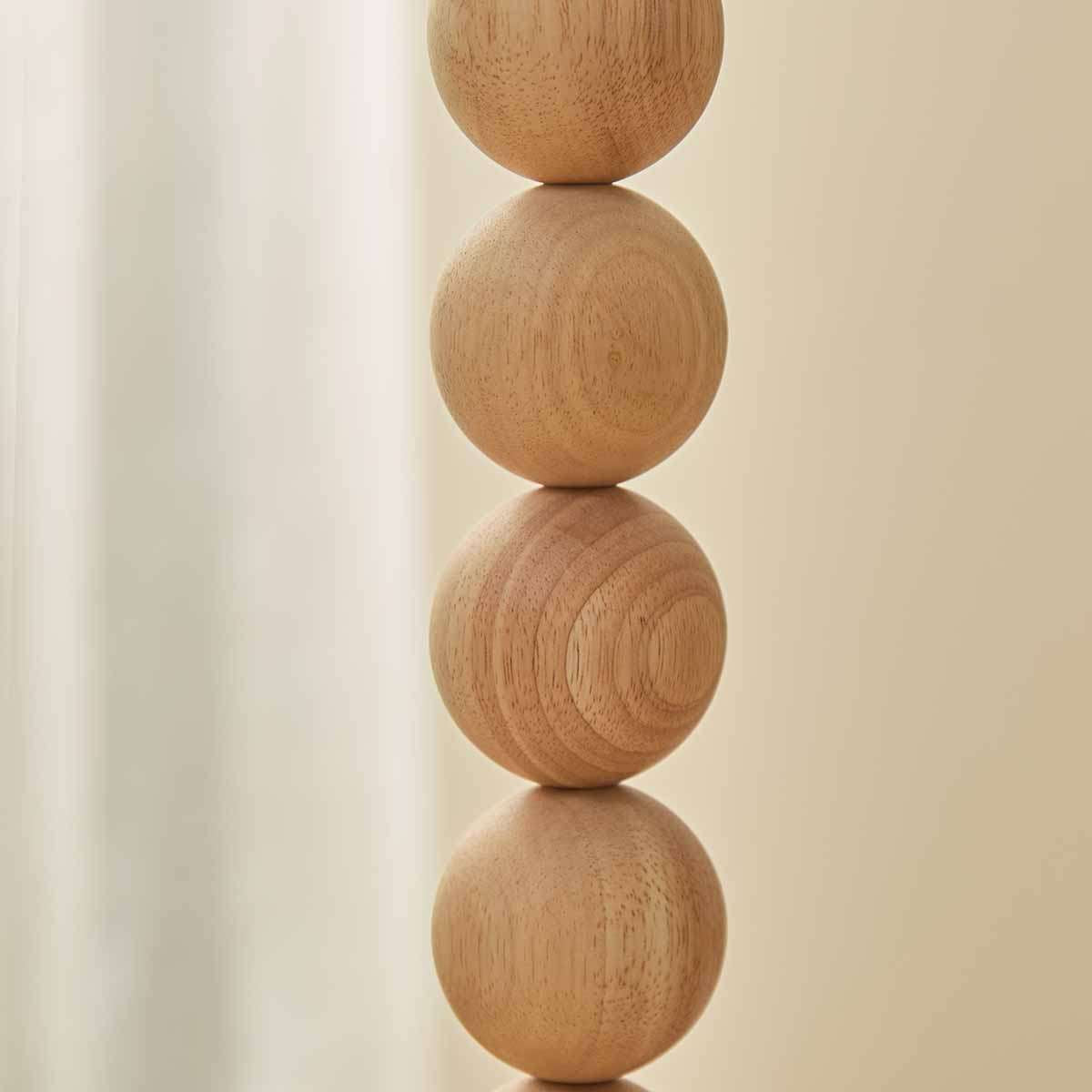 Skyla Sphere Wooden Ball Floor Lamp