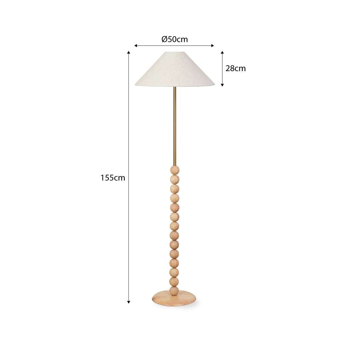 Skyla Sphere Wooden Ball Floor Lamp
