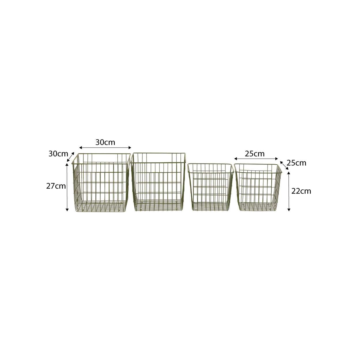 Mocka Original Baskets - Set of 4 - Khaki