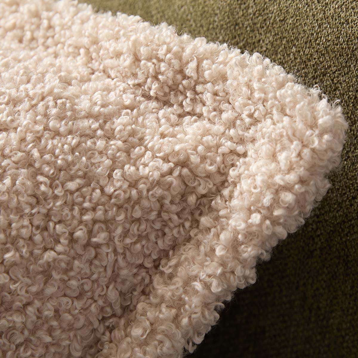 Frankie Sherpa Cushion 50cm - Cream