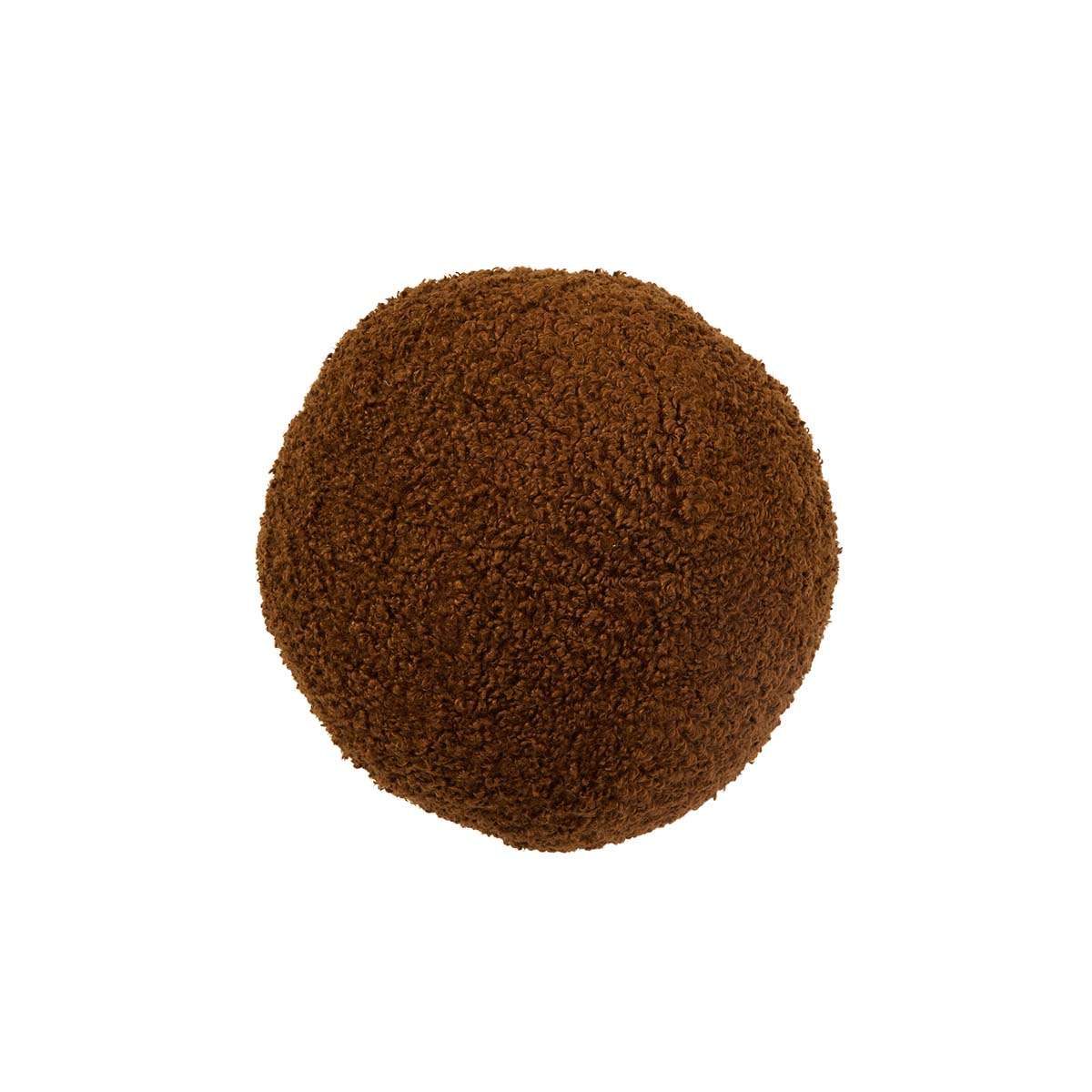 Frankie Sherpa Ball Cushion - Chocolate