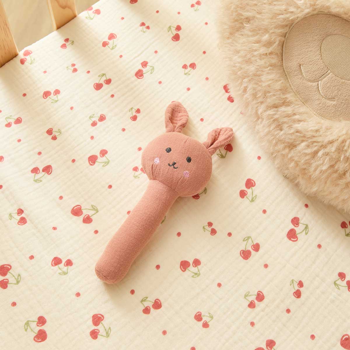 Soft Cotton Bunny Rattle