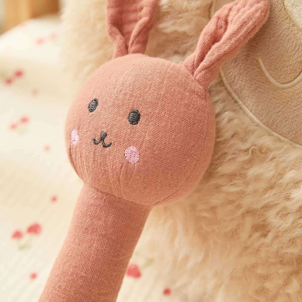 Soft Cotton Bunny Rattle