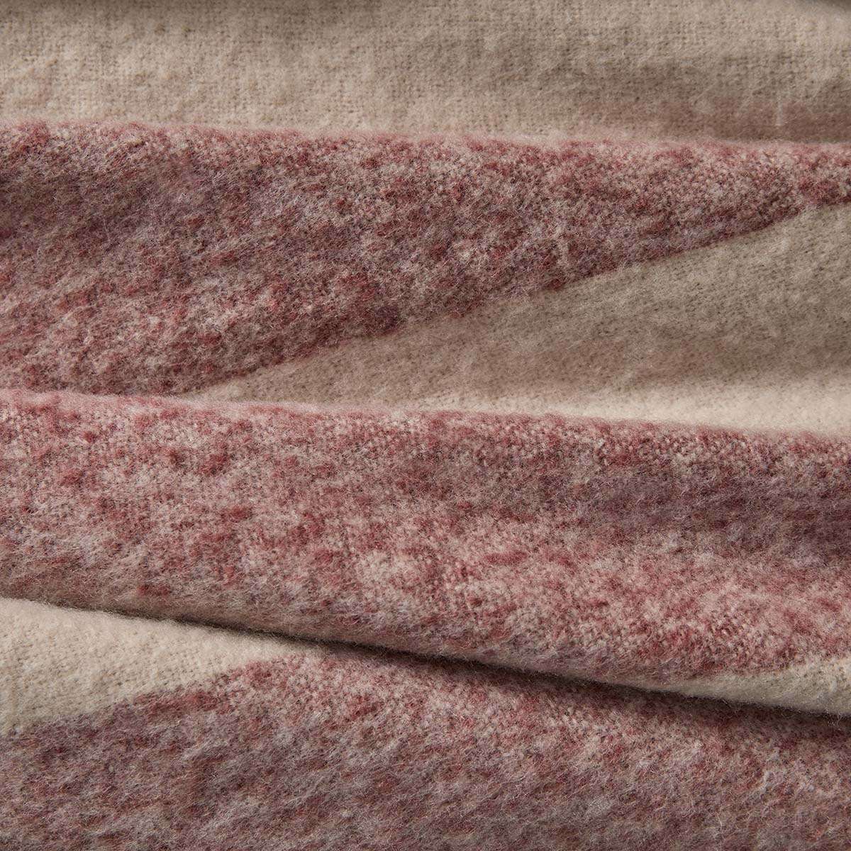 Mocka Stripe Throw Blanket - Raspberry and White Chocolate