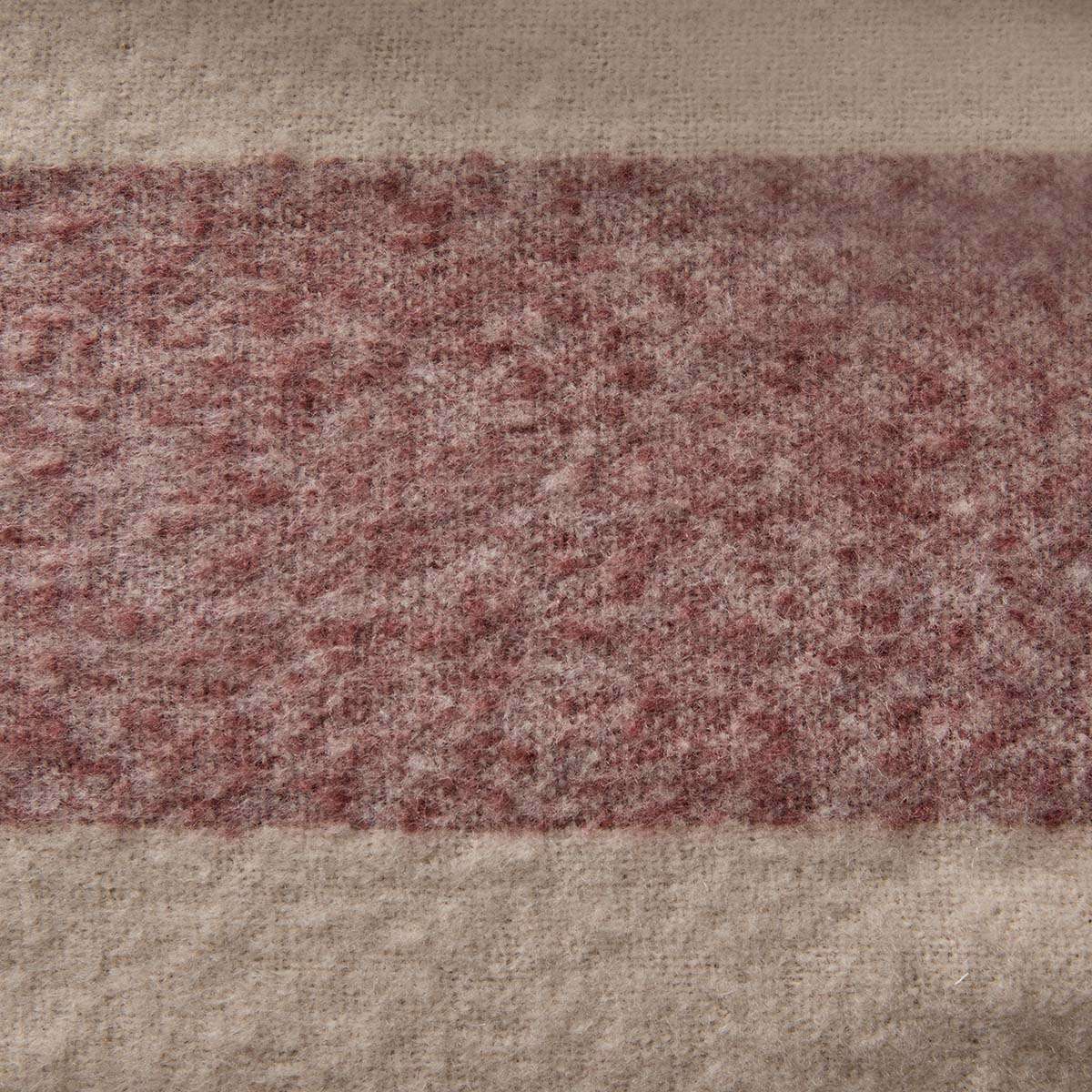Mocka Stripe Throw Blanket - Raspberry and White Chocolate