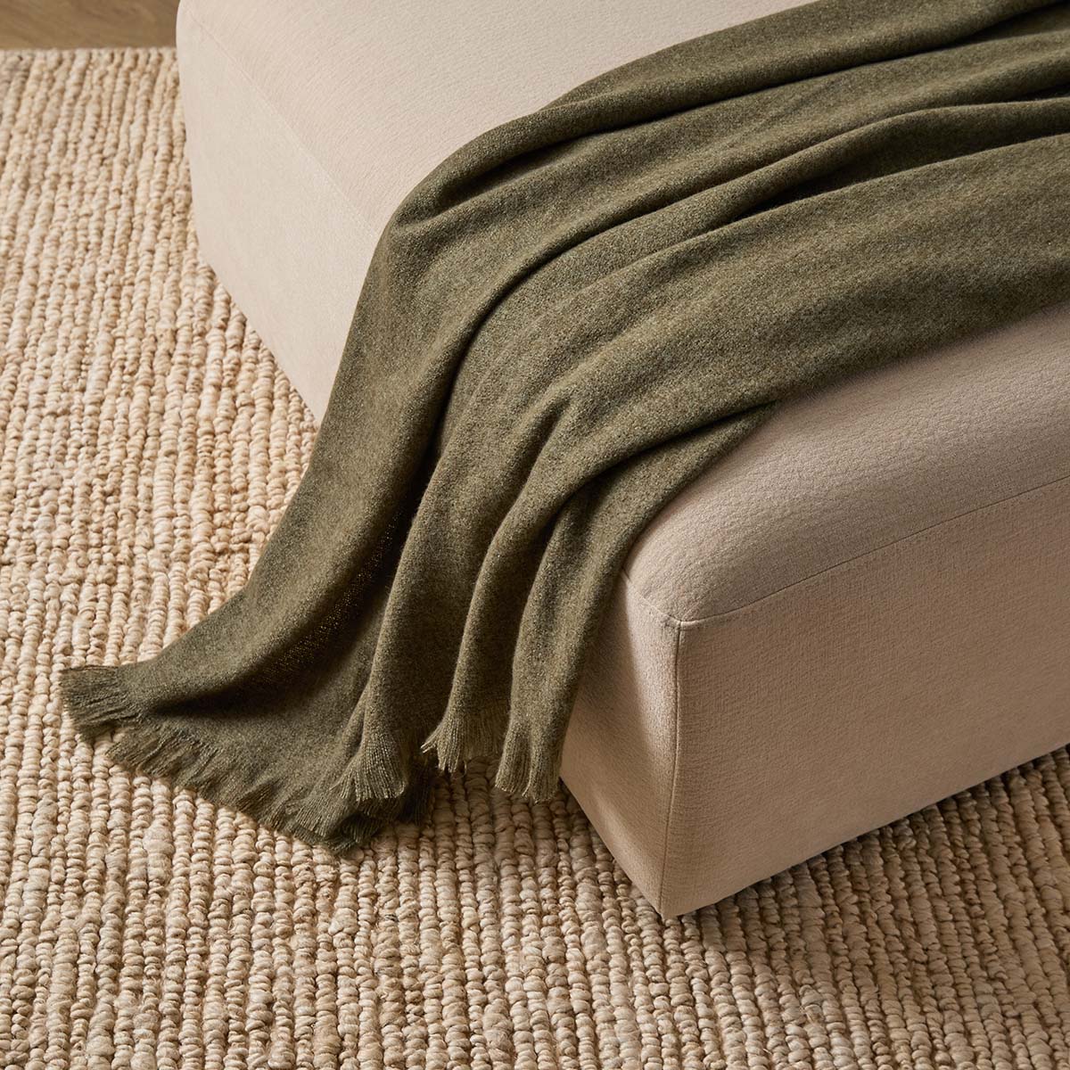 Mocka Throw Blanket - Dark Green