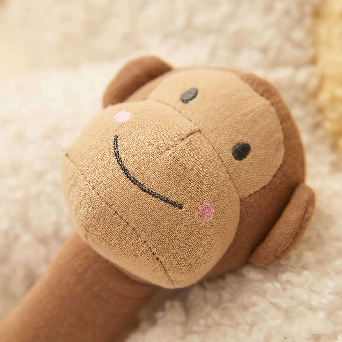 Soft Cotton Monkey Rattle
