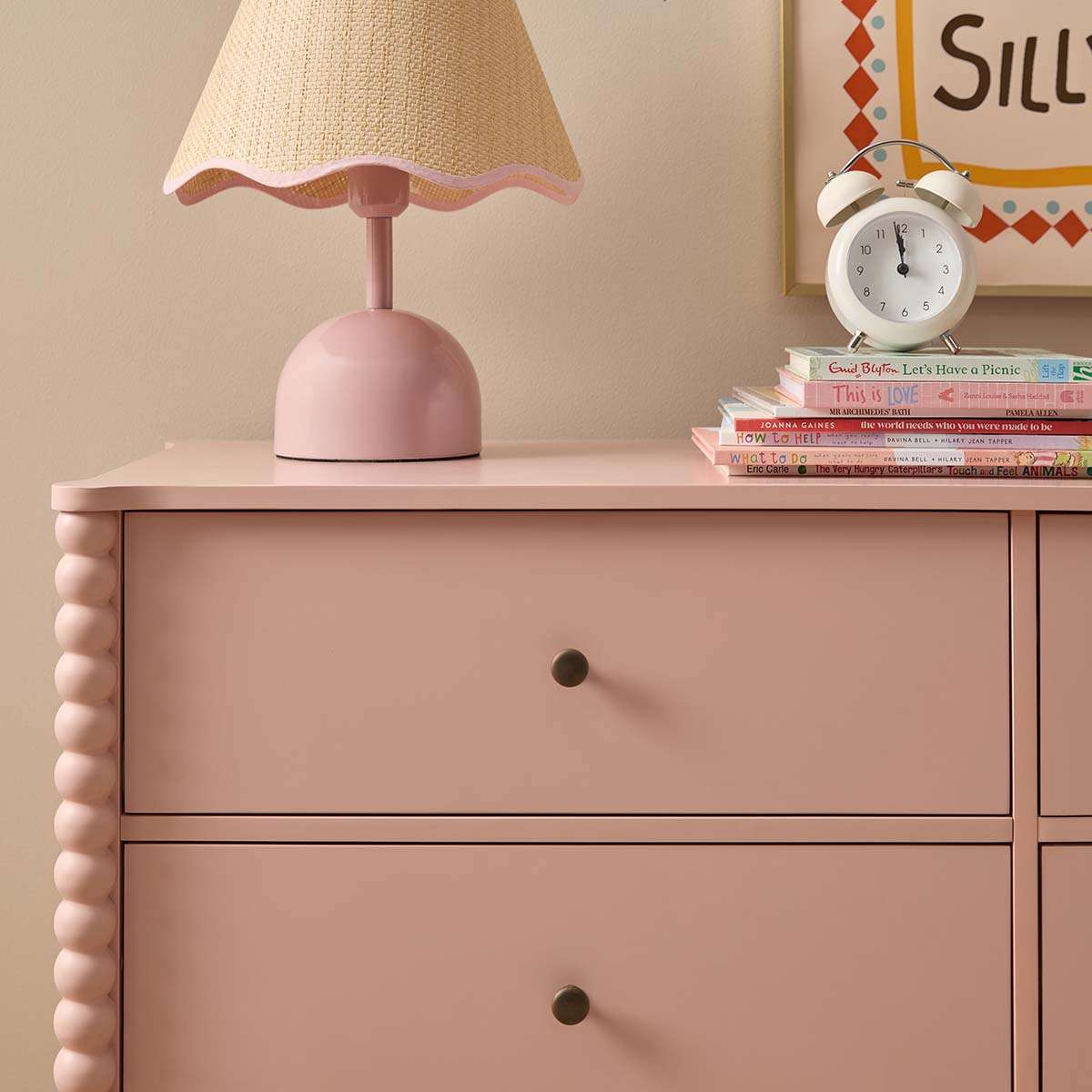 Betti Bobbin Six Drawer - Pink