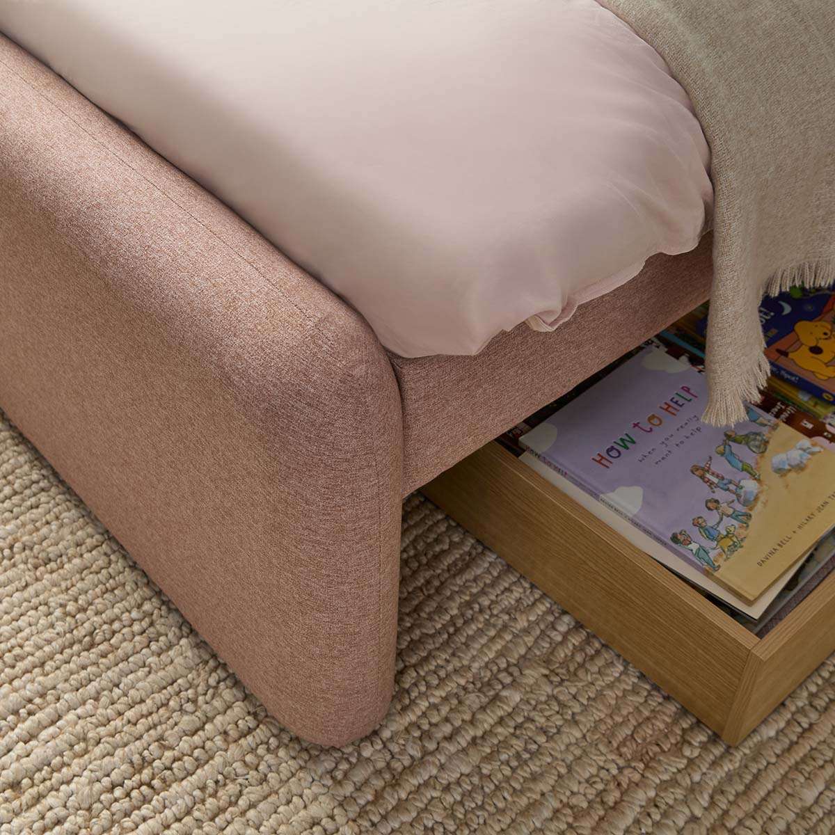 Amelie King Single Bed - Pink