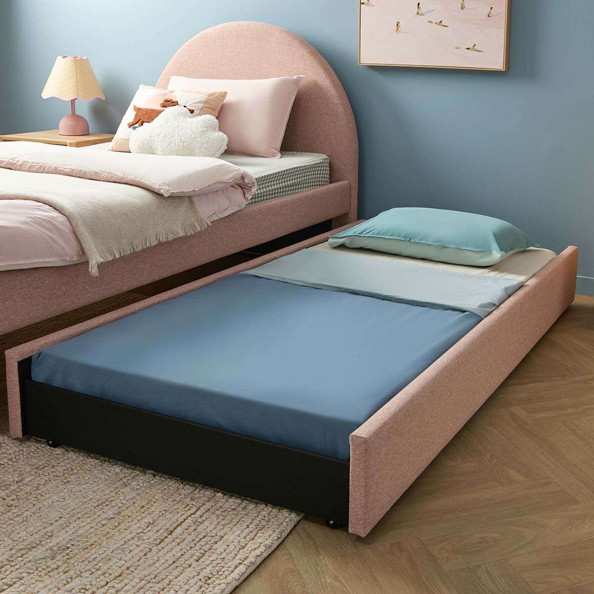 Amelie Single Trundle Bed + Mocka Mattress Bundle