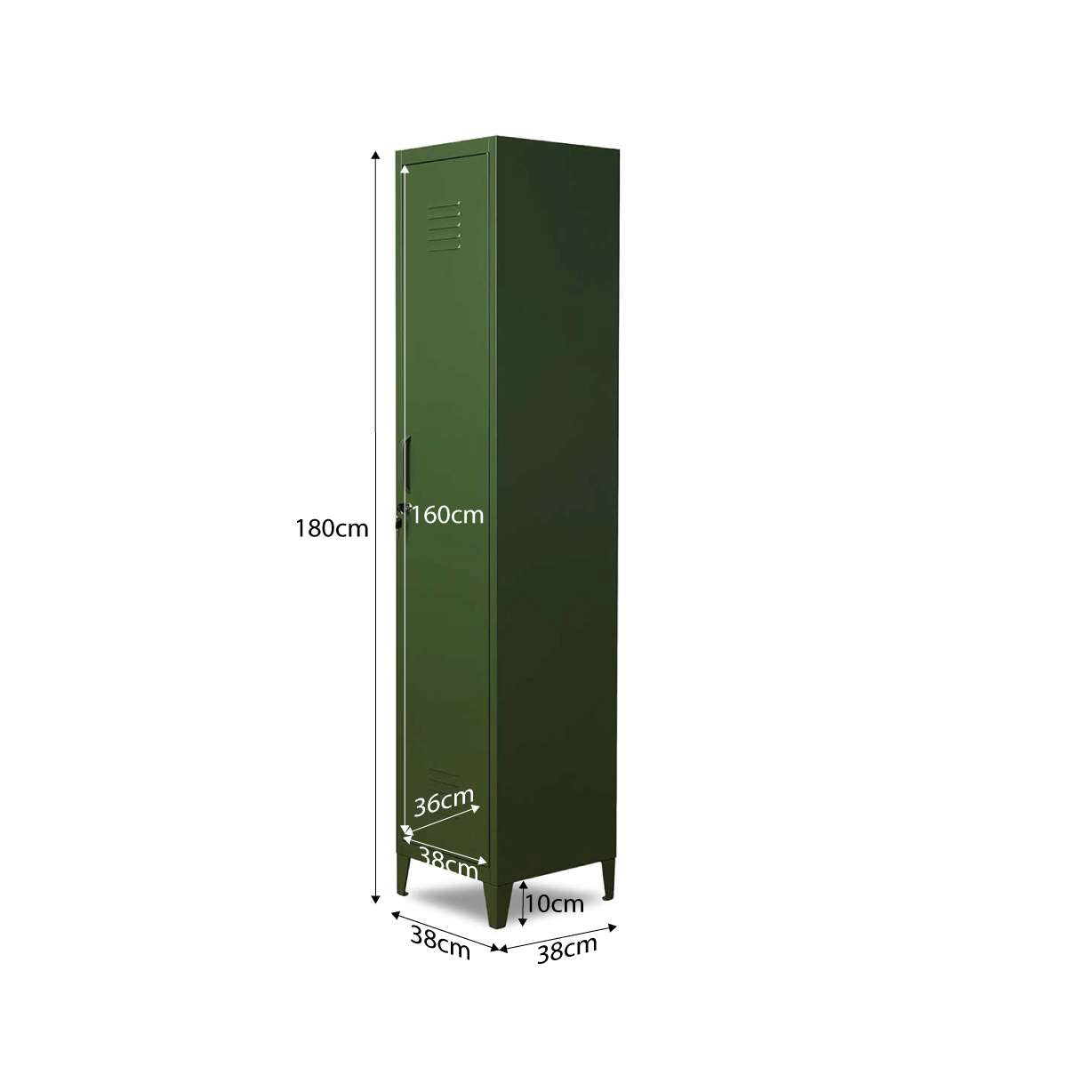 Mocka Original Locker Wardrobe - Single - Khaki