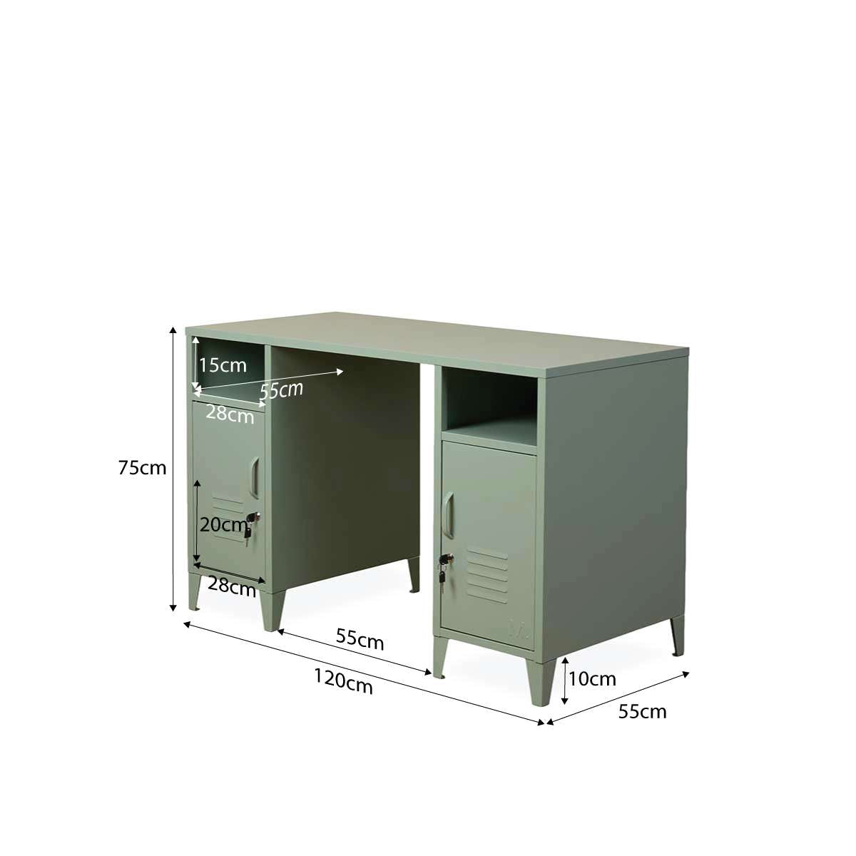 Mocka Original Locker Desk - Large - Sage Green