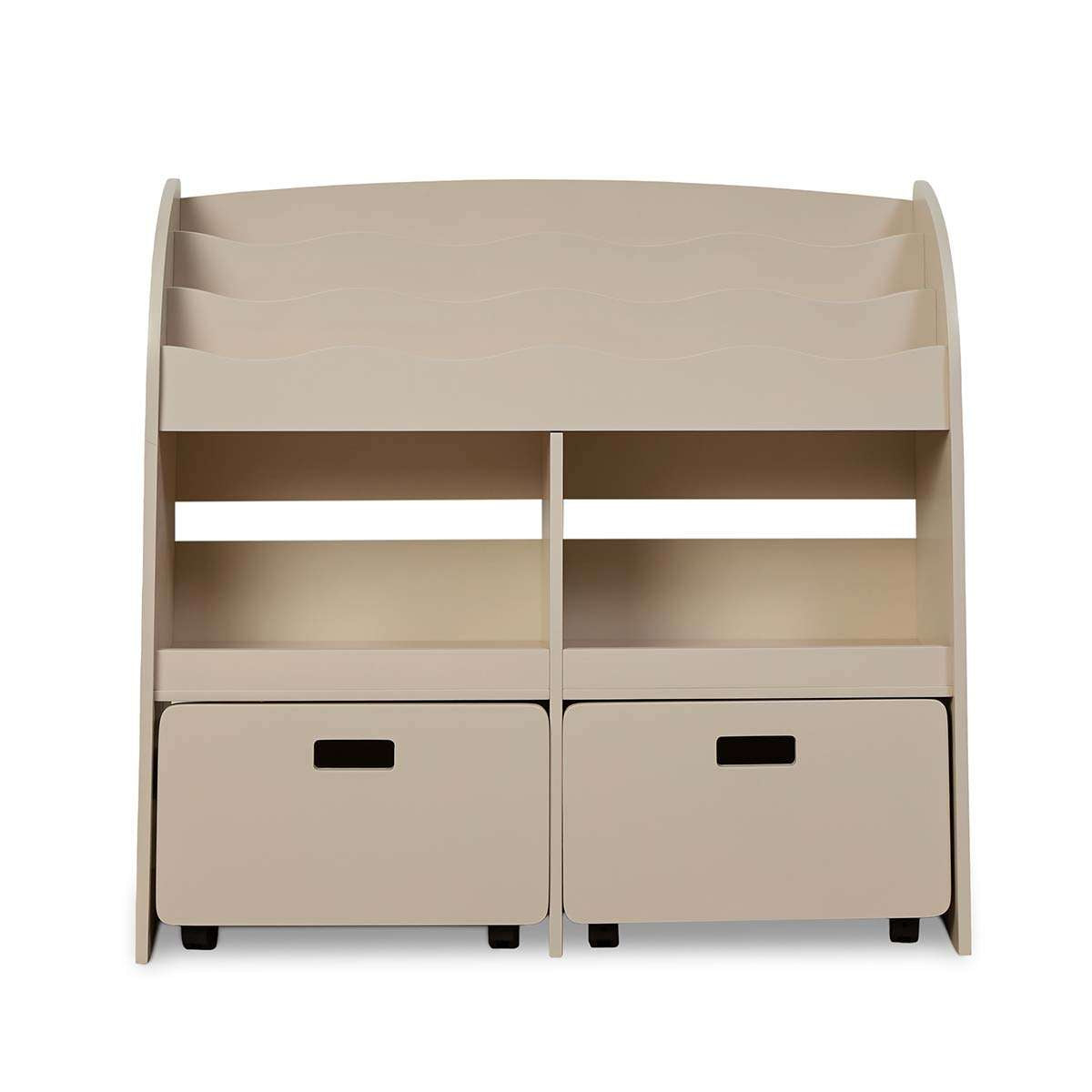 Theo Kids Bookshelf And Toy Drawer Organiser - Beige