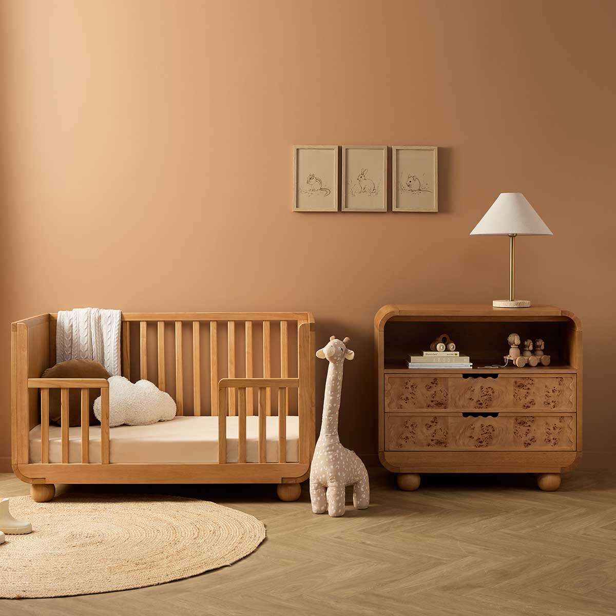 Willow 3 in 1 Cot - Natural