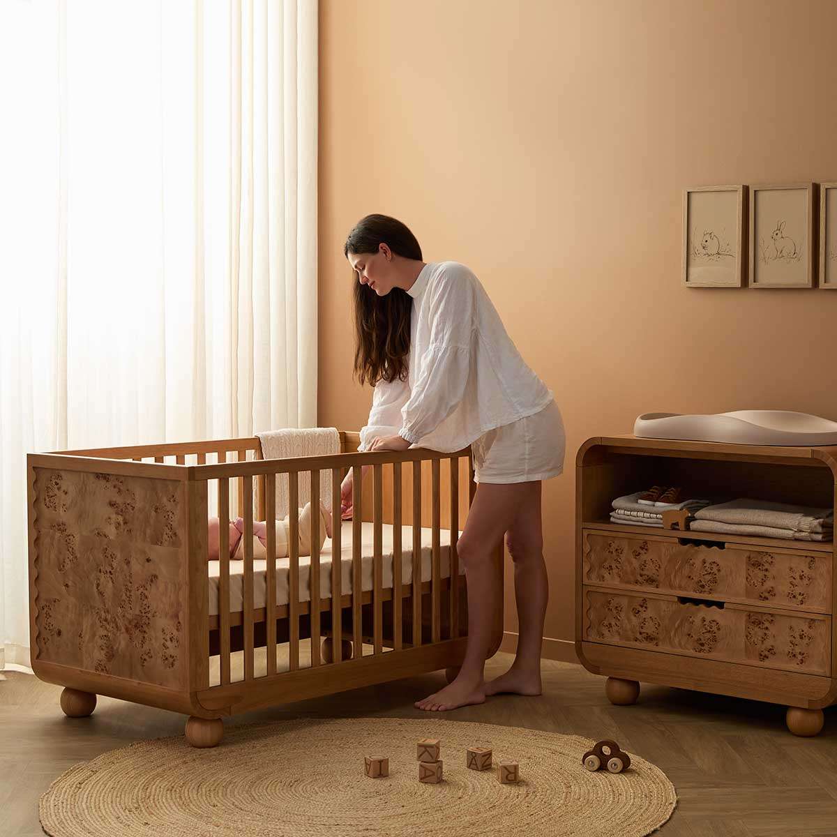 Willow 3 in 1 Cot - Natural