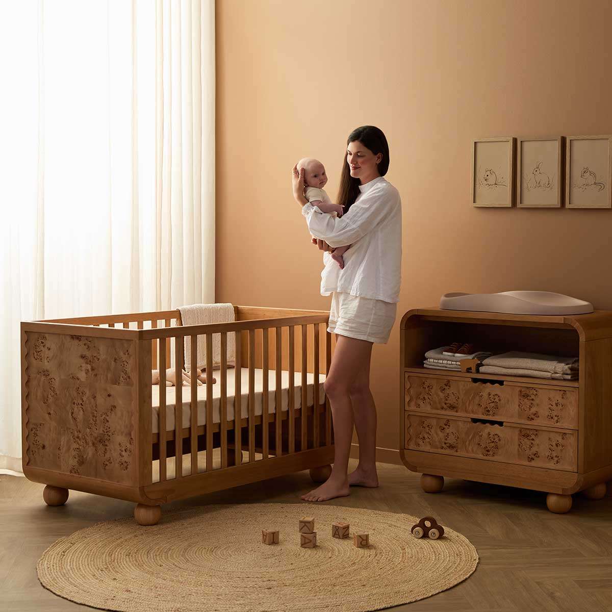 Willow 3 in 1 Cot - Natural