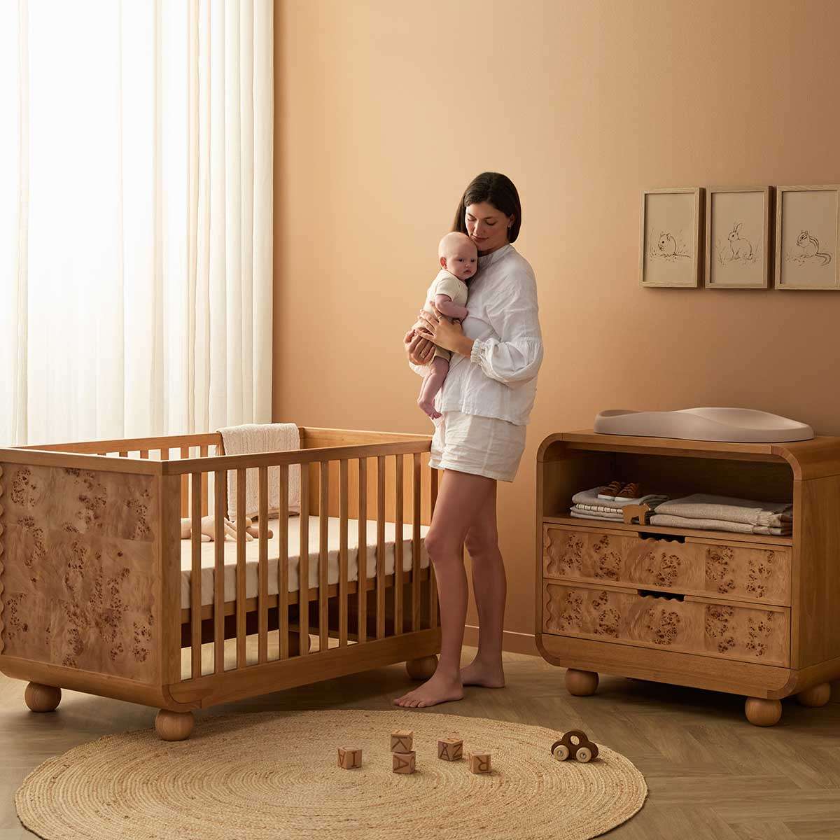 Willow 3 in 1 Cot - Natural