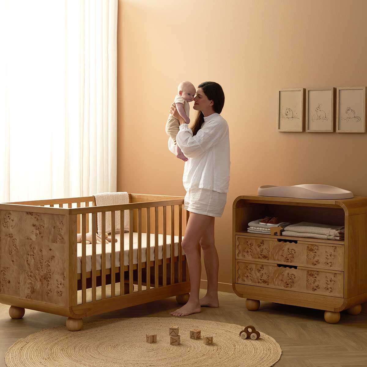 Willow 3 in 1 Cot - Natural