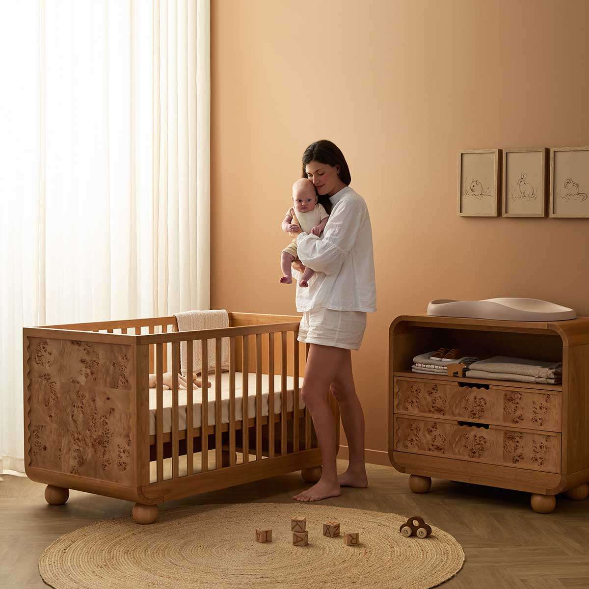 Willow 3 in 1 Cot - Natural