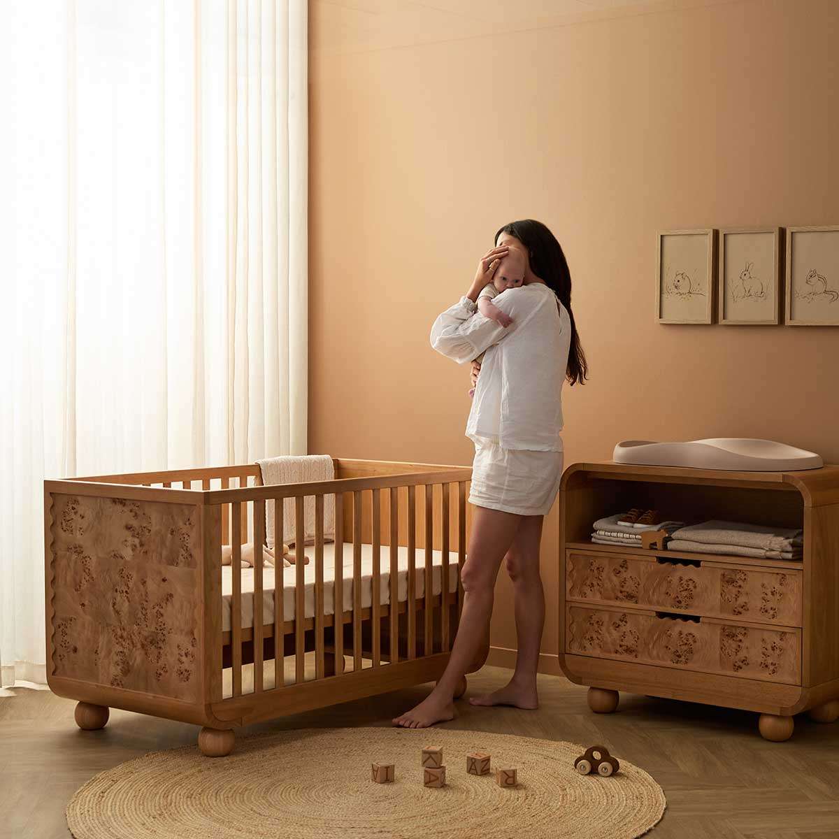 Willow 3 in 1 Cot - Natural