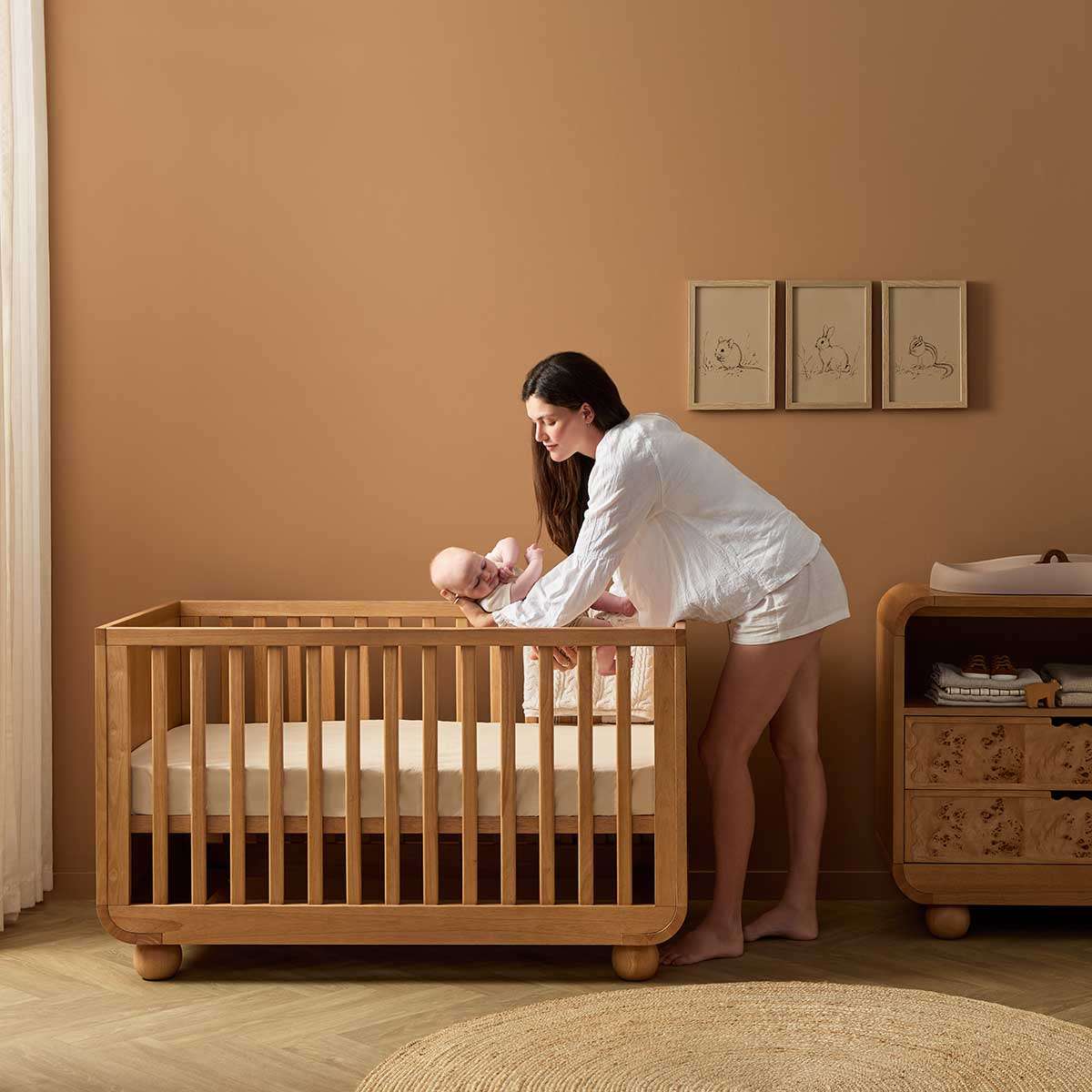 Willow 3 in 1 Cot - Natural