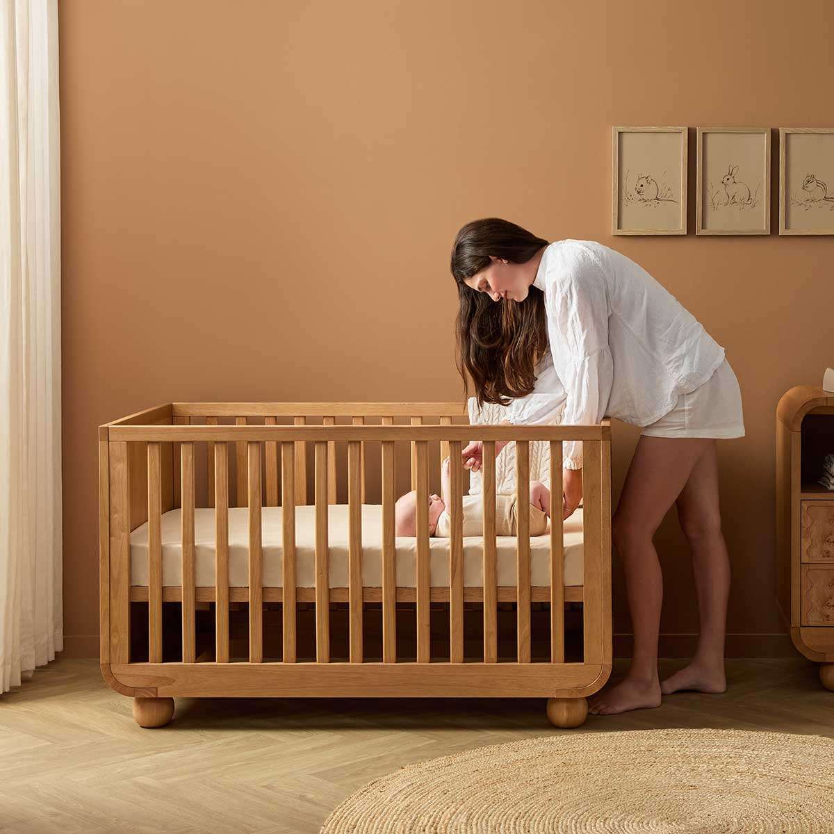 Willow 3 in 1 Cot - Natural