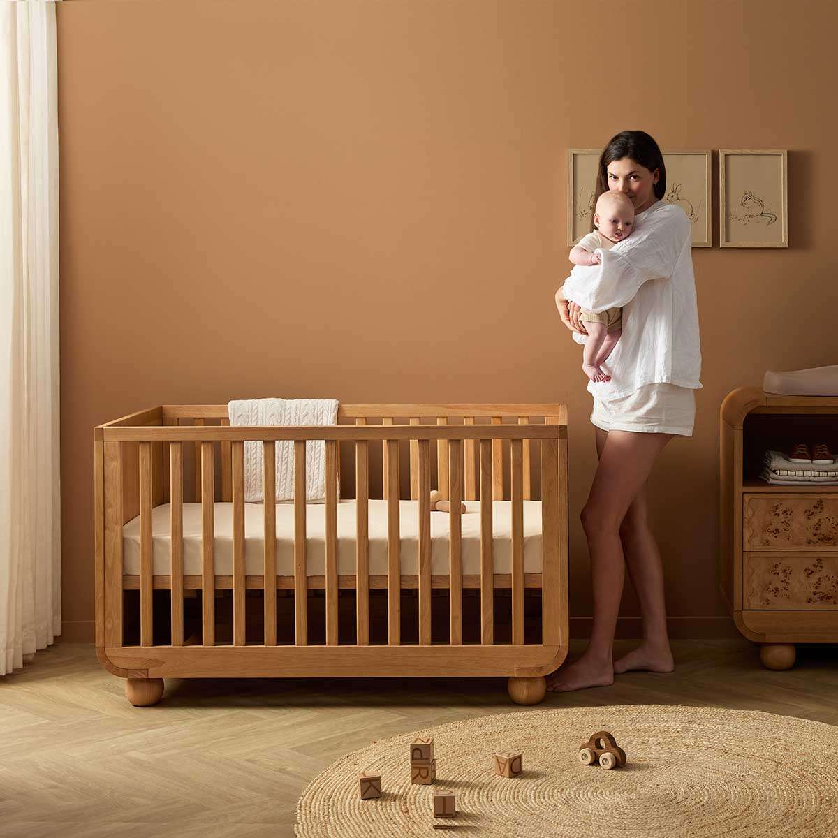 Willow 3 in 1 Cot - Natural