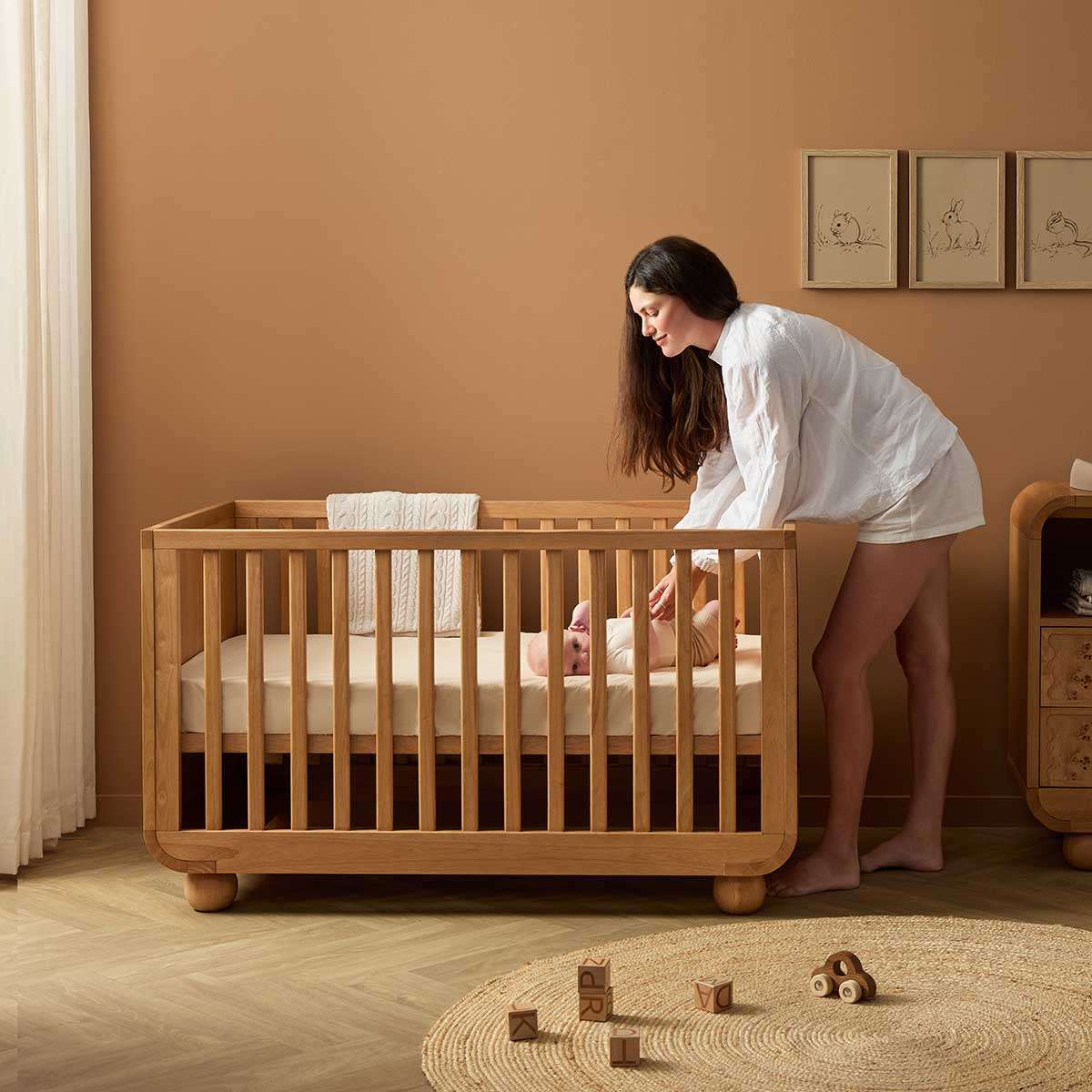 Willow 3 in 1 Cot - Natural